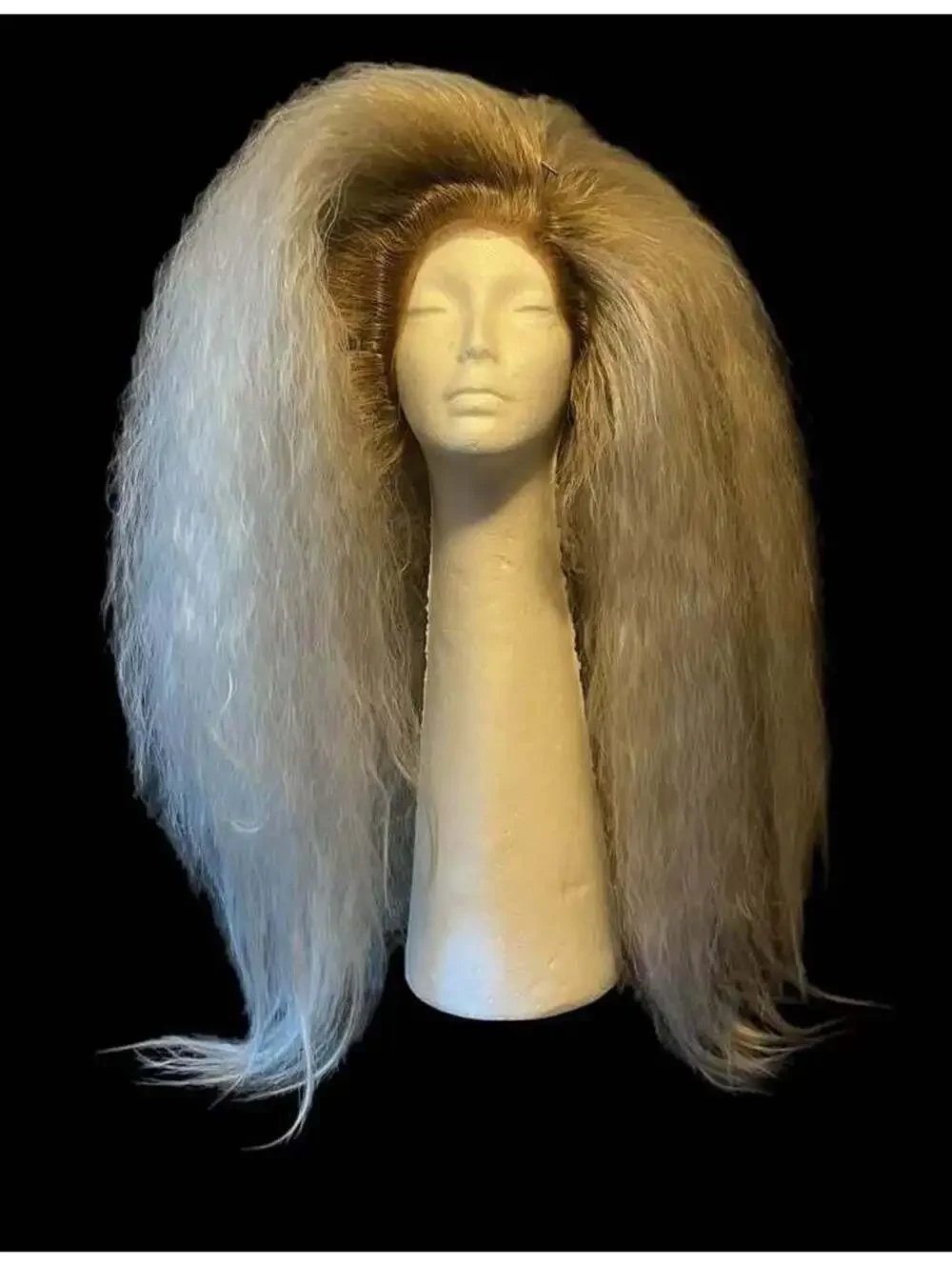 Long Blonde Teased Lace Front Wig
